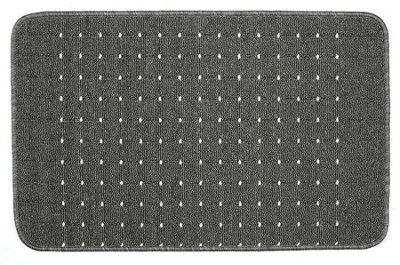 Grey Modern Dotted Stain-Resistant Mat For Living Room, Utility Room, Dining Room, Bathroom & Kitchen -67Cm X 180Cm (Runner)
