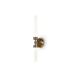 Luminosa Lighting Luminosa Maytoni Stelo Modern 2 Light Integrated Led Wall Lamp Brass 3000K - thumbnail 3