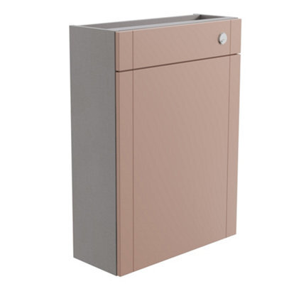 Ashford Matt Pink Contemporary Freestanding Slimline Toilet Cabinet (H)820mm X (W)600mm - image 1