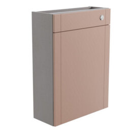 Ashford Matt Pink Contemporary Freestanding Slimline Toilet Cabinet (H)820mm X (W)600mm - thumbnail 1