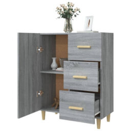 Berkfield Elegant Sideboard Grey Sonoma 69.5X34X90 Cm Engineered Wood - thumbnail 4