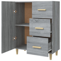 Berkfield Elegant Sideboard Grey Sonoma 69.5X34X90 Cm Engineered Wood - thumbnail 7