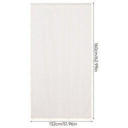 Living And Home Beige Single Panel Semi Sheer Curtain Edge Tassel Rod Pocket Window Drape 132 X 160 Cm - thumbnail 9