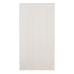 Living And Home Beige Single Panel Semi Sheer Curtain Edge Tassel Rod Pocket Window Drape 132 X 160 Cm - thumbnail 4