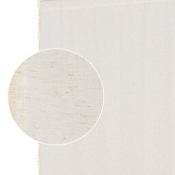 Living And Home Beige Single Panel Semi Sheer Curtain Edge Tassel Rod Pocket Window Drape 132 X 160 Cm - thumbnail 7