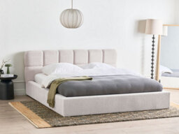 Beliani Ottoman Bed Boucle Baston 180 X 200 Cm (Eu Super King) Light Beige - thumbnail 2