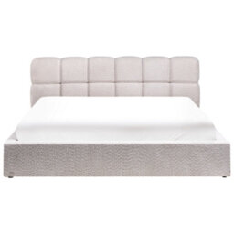 Beliani Ottoman Bed Boucle Baston 180 X 200 Cm (Eu Super King) Light Beige - thumbnail 8