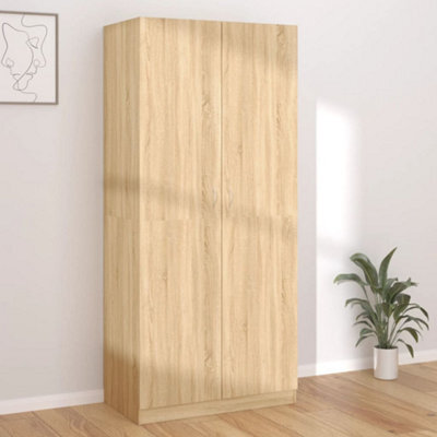 Berkfield Wardrobe Sonoma Oak 90X52X200 Cm Engineered Wood - image 1