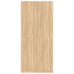 Berkfield Wardrobe Sonoma Oak 90X52X200 Cm Engineered Wood - thumbnail 5