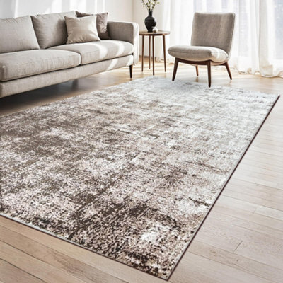 Homeart Eton Abstract Area Rug , Super Soft & Durable Woven Carpet With Modern Artistic Design Brown 80X150 - image 1