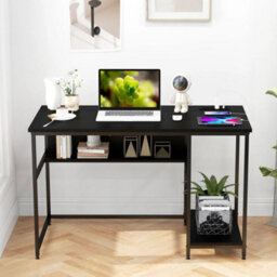 Home Office Computer Desk 120Cm Computer Workstation W/storage Shelf - thumbnail 5