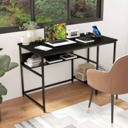 Home Office Computer Desk 120Cm Computer Workstation W/storage Shelf - thumbnail 3