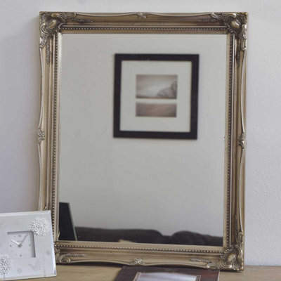 Mirroroutlet Fraser Silver Small Beaded Mirror 61 X 51Cm - image 1