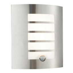 Luminosa Lighting Luminosa Bianco Integrated Led Pir 1 Light Outdoor Wall Light Brushed Stainless Steel, Opal Polypropylene Ip44 - thumbnail 1
