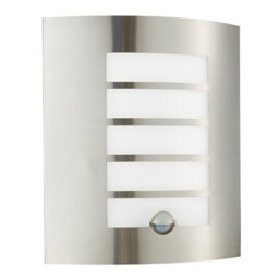 Luminosa Lighting Luminosa Bianco Integrated Led Pir 1 Light Outdoor Wall Light Brushed Stainless Steel, Opal Polypropylene Ip44 - thumbnail 2