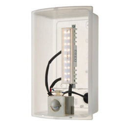 Luminosa Lighting Luminosa Bianco Integrated Led Pir 1 Light Outdoor Wall Light Brushed Stainless Steel, Opal Polypropylene Ip44 - thumbnail 3