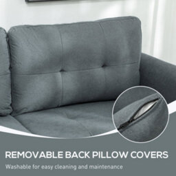 Wyld Haus Vinole Rado Dark Grey Fabric 3 Seater Modular L-Shaped Sofa With Built-In Storage And Ottoman - Large - thumbnail 7