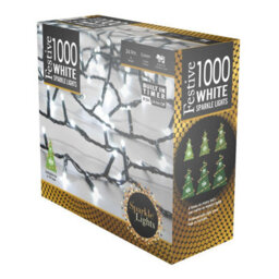 Festive Indoor & Outdoor 7Ft Christmas Tree Lights 1000 White Leds - thumbnail 6