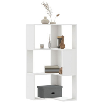 Berkfield Corner Bookcase 3-Tier White 50X50X102 Cm Engineered Wood - image 1