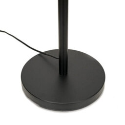 Valuelights Charles Black Floor Lamp With Wicker Shade And Bulb - thumbnail 2