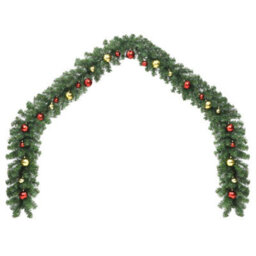 Berkfield Christmas Garland Decorated With Baubles 5 M - thumbnail 2