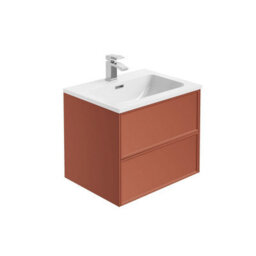 Plum&clay Jenner Clay Wall Hung Vanity Unit & Basin Set (W)600mm (H)500mm - thumbnail 1