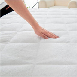 Gaveno Cavailia Teddy Bear Mattress Topper Super King Bed Thermal Warm & Cosy Soft Mattress Topper 3Cm  Elasticated Corner Straps White - thumbnail 6