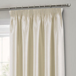 Intimates Faux Silk Pencil Pleat Curtains - Charcoal