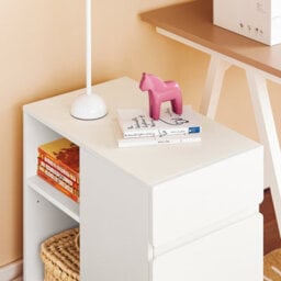 Sobuy Ask05-W, Home Office File Cabinet Printer Stand Storage Cabinet On Wheels Side Table End Table,white,w58Xd35Xh59.3 - thumbnail 4