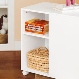 Sobuy Ask05-W, Home Office File Cabinet Printer Stand Storage Cabinet On Wheels Side Table End Table,white,w58Xd35Xh59.3 - thumbnail 5