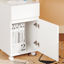 Sobuy Ask05-W, Home Office File Cabinet Printer Stand Storage Cabinet On Wheels Side Table End Table,white,w58Xd35Xh59.3 - thumbnail 6