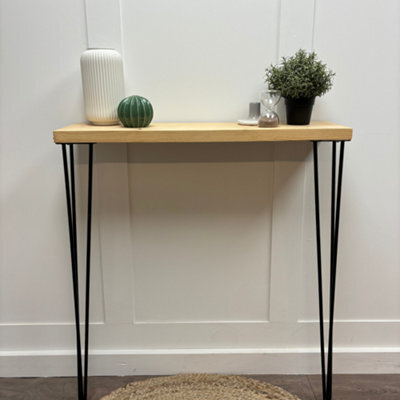 Off The Grain Wooden Console Table With Hairpin Legs - 120Cm - image 1