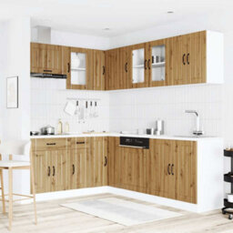 Berkfield 11 Piece Kitchen Cabinet Set Lucca Artisan Oak Engineered Wood - thumbnail 3
