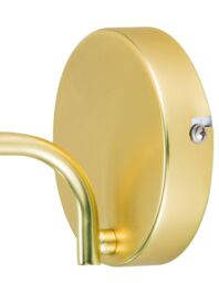 GoodHome Baldaz Matt Brass Effect Wired Wall Light - thumbnail 5