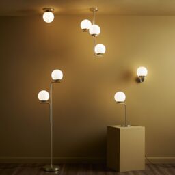 GoodHome Baldaz Matt Brass Effect Wired Wall Light - thumbnail 6