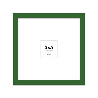 "5X5"" Green Picture Frame - 5X5"" Square Frame With 1X1"" Mount For 5X5""/1X1"" Pictures Luxurious Style Gallery Wall, 1 Pack" - image 1