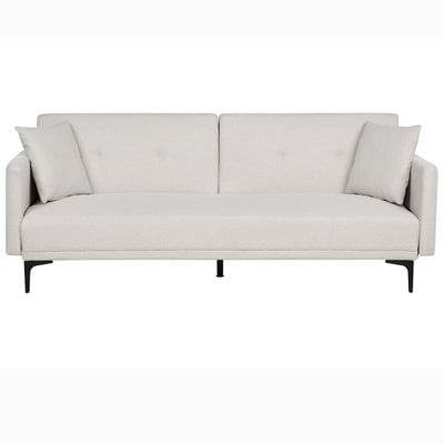 Beliani Sofa Bed 3 Seater Lucan Fabric Light Beige - image 1
