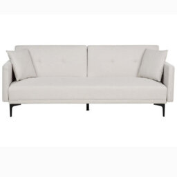 Beliani Sofa Bed 3 Seater Lucan Fabric Light Beige