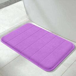 Ameha Memory Foam Bath Mat Non Slip Lilac Super Absorbent Bathroom Mat 50 X 80 Cm Extra Soft & Comfortable Mats - thumbnail 8