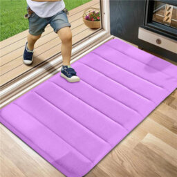 Ameha Memory Foam Bath Mat Non Slip Lilac Super Absorbent Bathroom Mat 50 X 80 Cm Extra Soft & Comfortable Mats - thumbnail 3