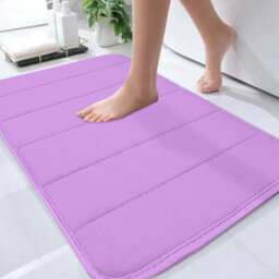 Ameha Memory Foam Bath Mat Non Slip Lilac Super Absorbent Bathroom Mat 50 X 80 Cm Extra Soft & Comfortable Mats - thumbnail 7