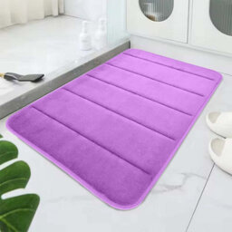 Ameha Memory Foam Bath Mat Non Slip Lilac Super Absorbent Bathroom Mat 50 X 80 Cm Extra Soft & Comfortable Mats - thumbnail 6