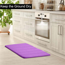 Ameha Memory Foam Bath Mat Non Slip Lilac Super Absorbent Bathroom Mat 50 X 80 Cm Extra Soft & Comfortable Mats - thumbnail 4