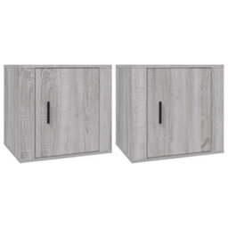 Berkfield Bedside Cabinets 2 Pcs Grey Sonoma 50X39X47 Cm - thumbnail 2