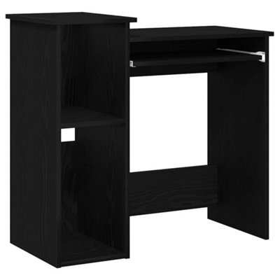 Berkfield Durable Desk With Shelves Black 84X40X78 Cm Engineered Wood - image 1