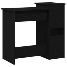 Berkfield Durable Desk With Shelves Black 84X40X78 Cm Engineered Wood - thumbnail 7