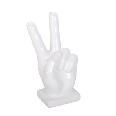 Something Different Ceramic Hand Vase White (One Size) - image 1