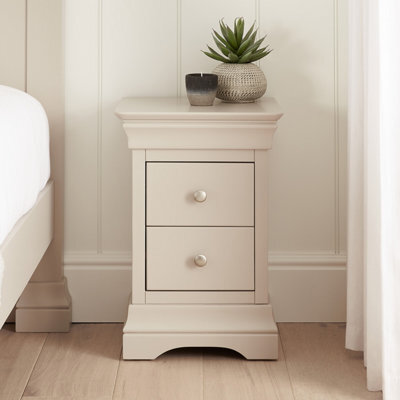 The Furniture Market Wilmslow Grey Slim 2 Drawer Bedside - image 1