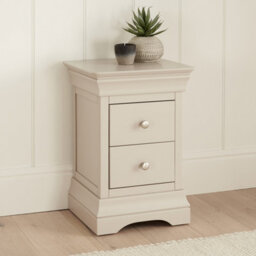 The Furniture Market Wilmslow Grey Slim 2 Drawer Bedside - thumbnail 3