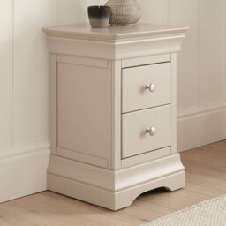 The Furniture Market Wilmslow Grey Slim 2 Drawer Bedside - thumbnail 4